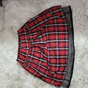Red plaid girls skirt